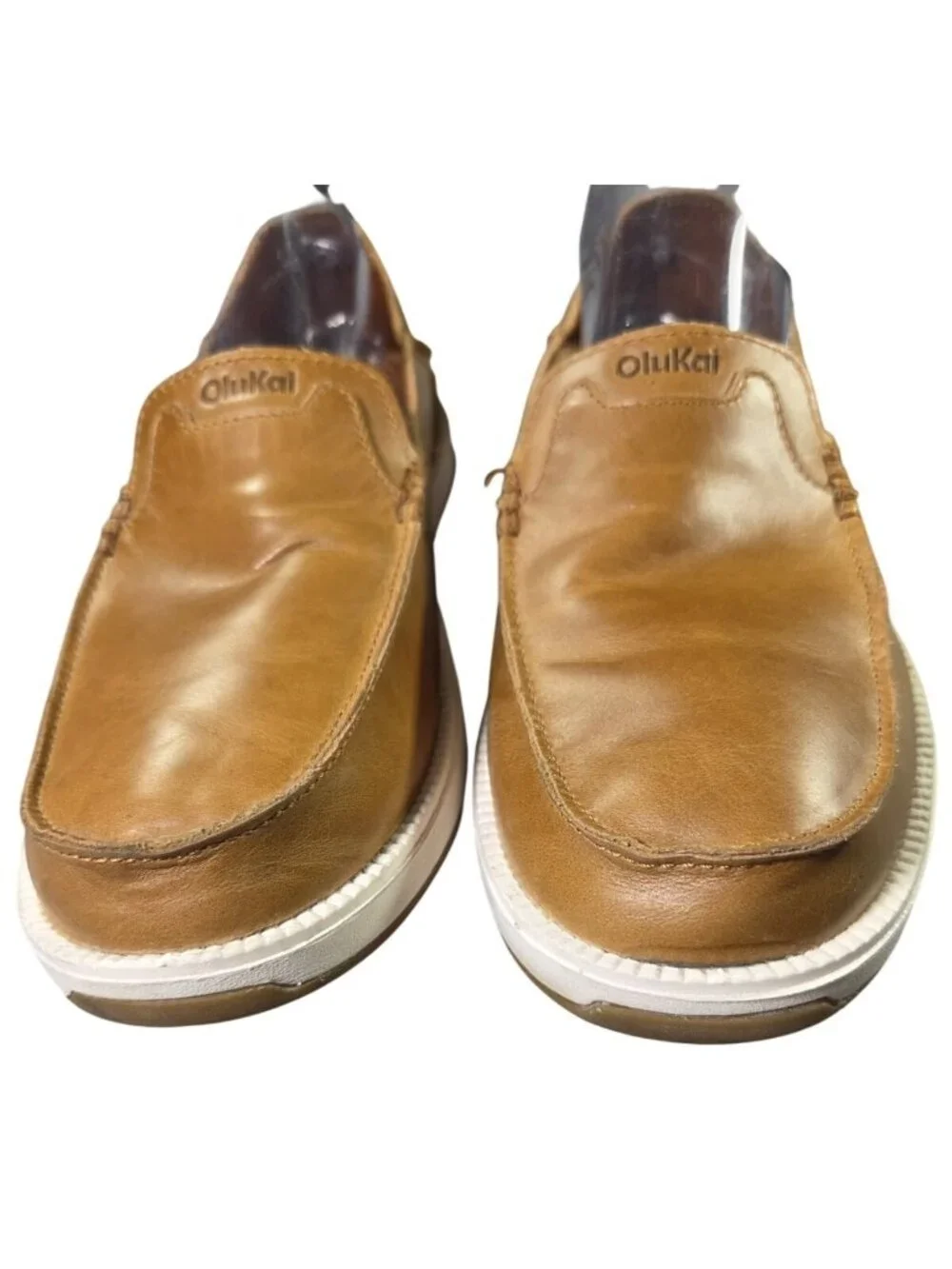 OluKai Kakaha Nia Brown Leather Slip-On Casual Shoes Men’s US 10 EU 43 10557
